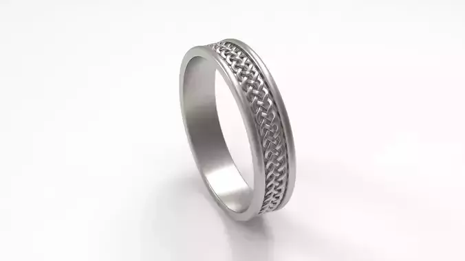 Celtic Band Ring in Eu Size 3D print model
