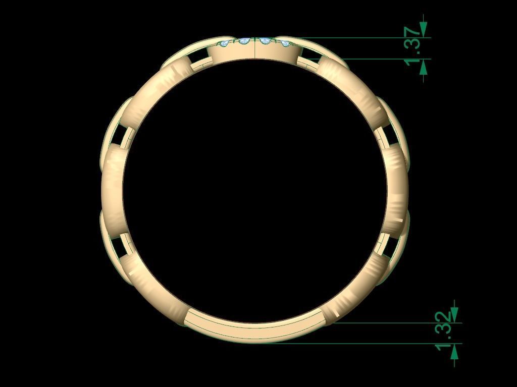 Chain Ring 01 3D print model_10