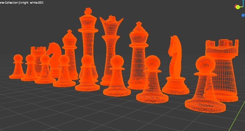 3d chess model pieces Low-poly 3D model_6