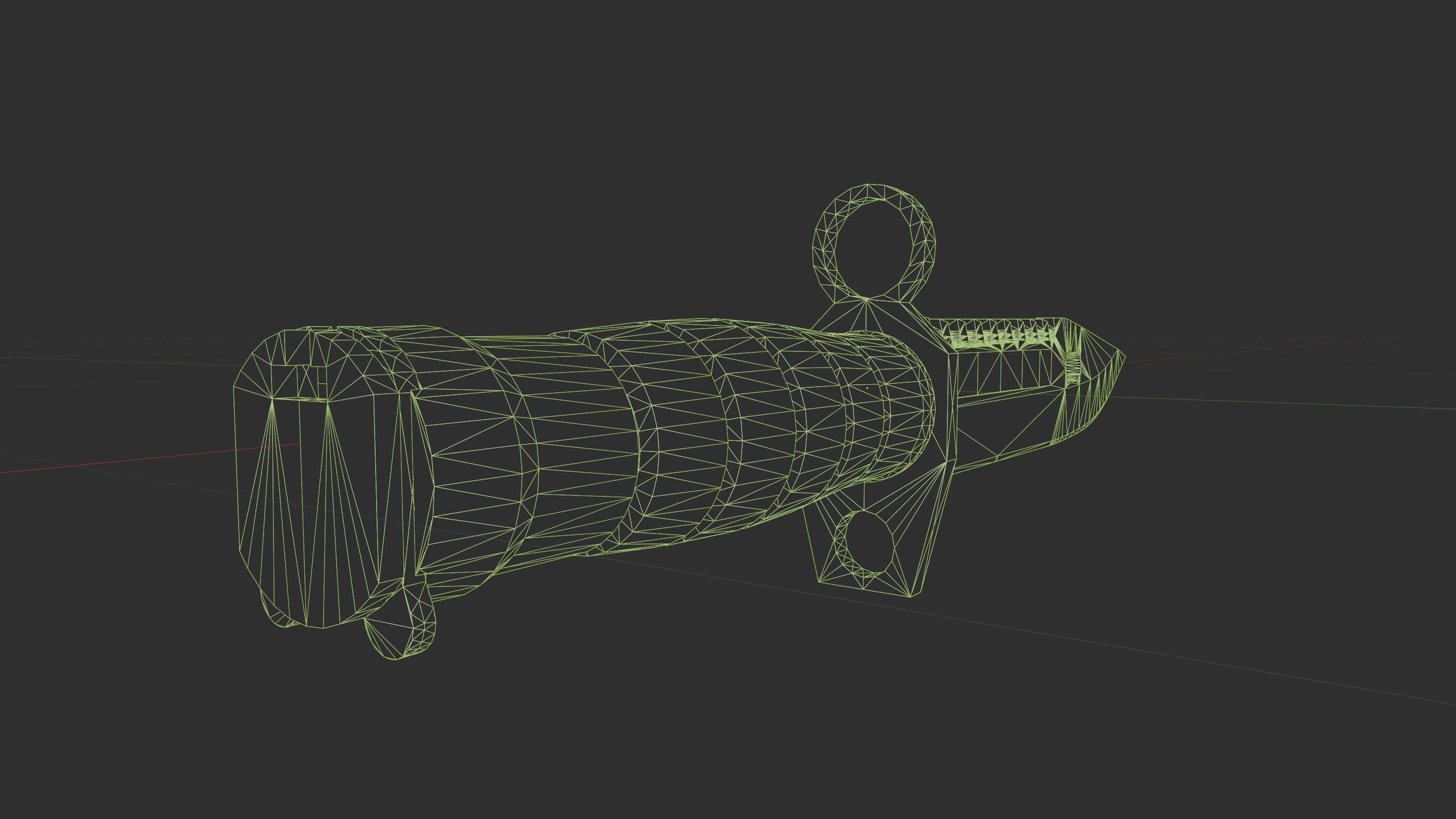 M9 Bayonet knife - Game ready Low-poly 3D model_9