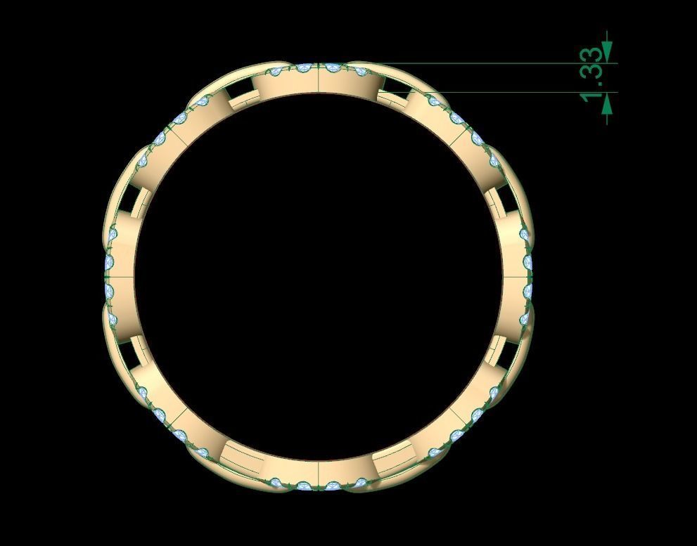 Chain Ring 04 3D print model_9