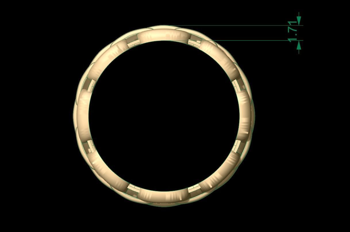 Chain Ring 05 in Us Size 3D print model_8