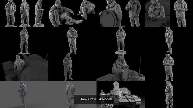 Tank Crew  3D Model Collection
