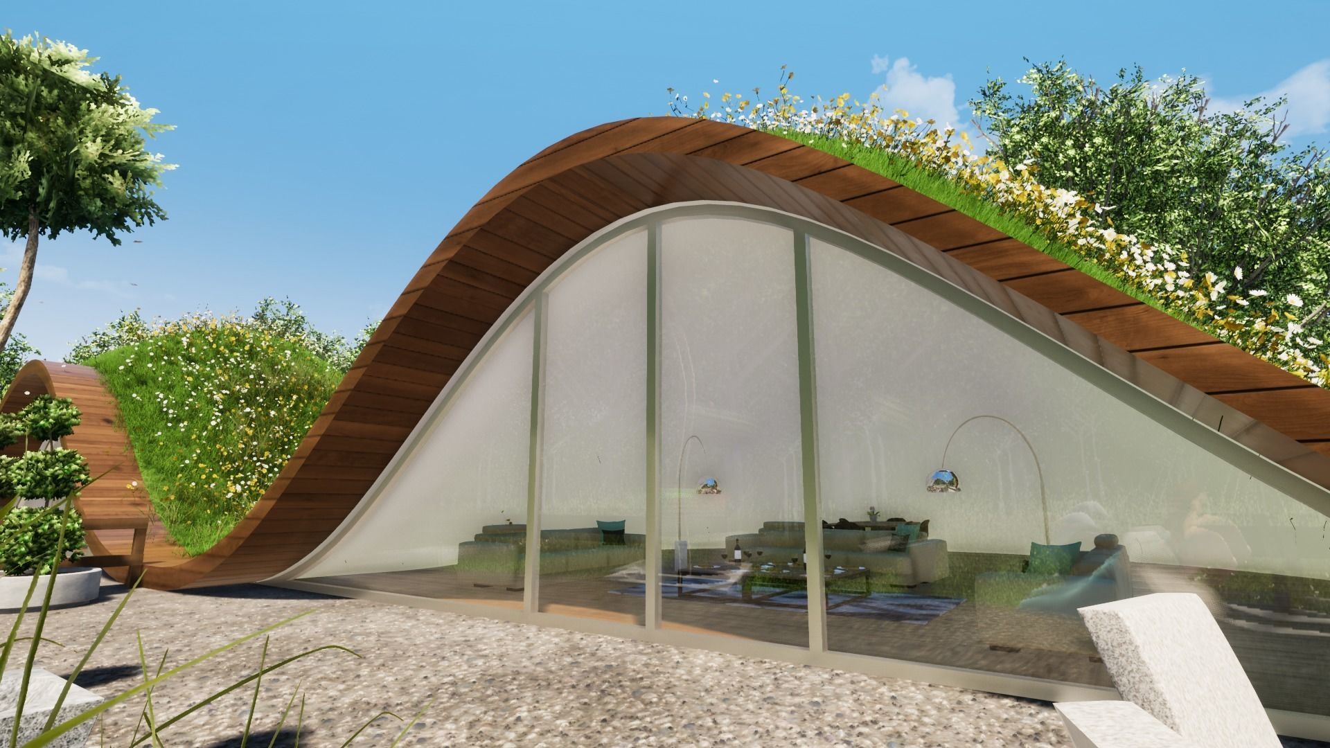 GRASSY HOME Low-poly 3D model_22