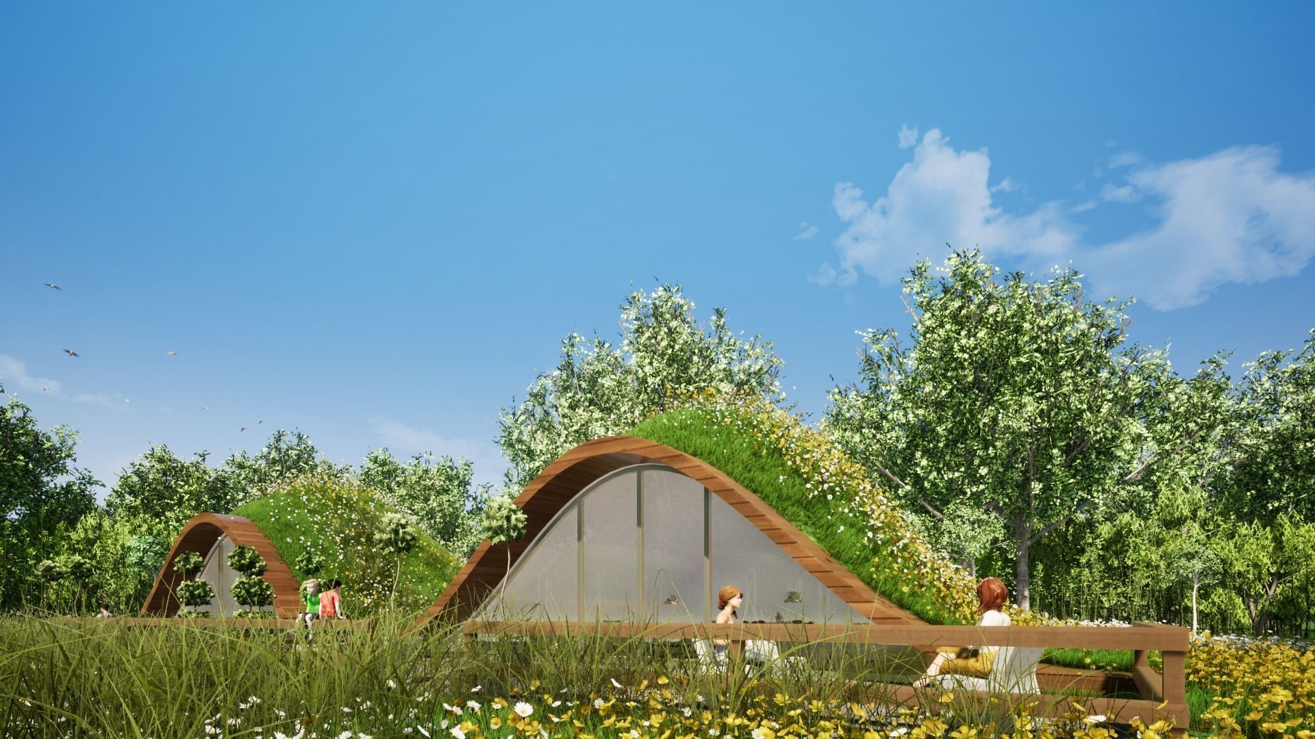 GRASSY HOME Low-poly 3D model_2