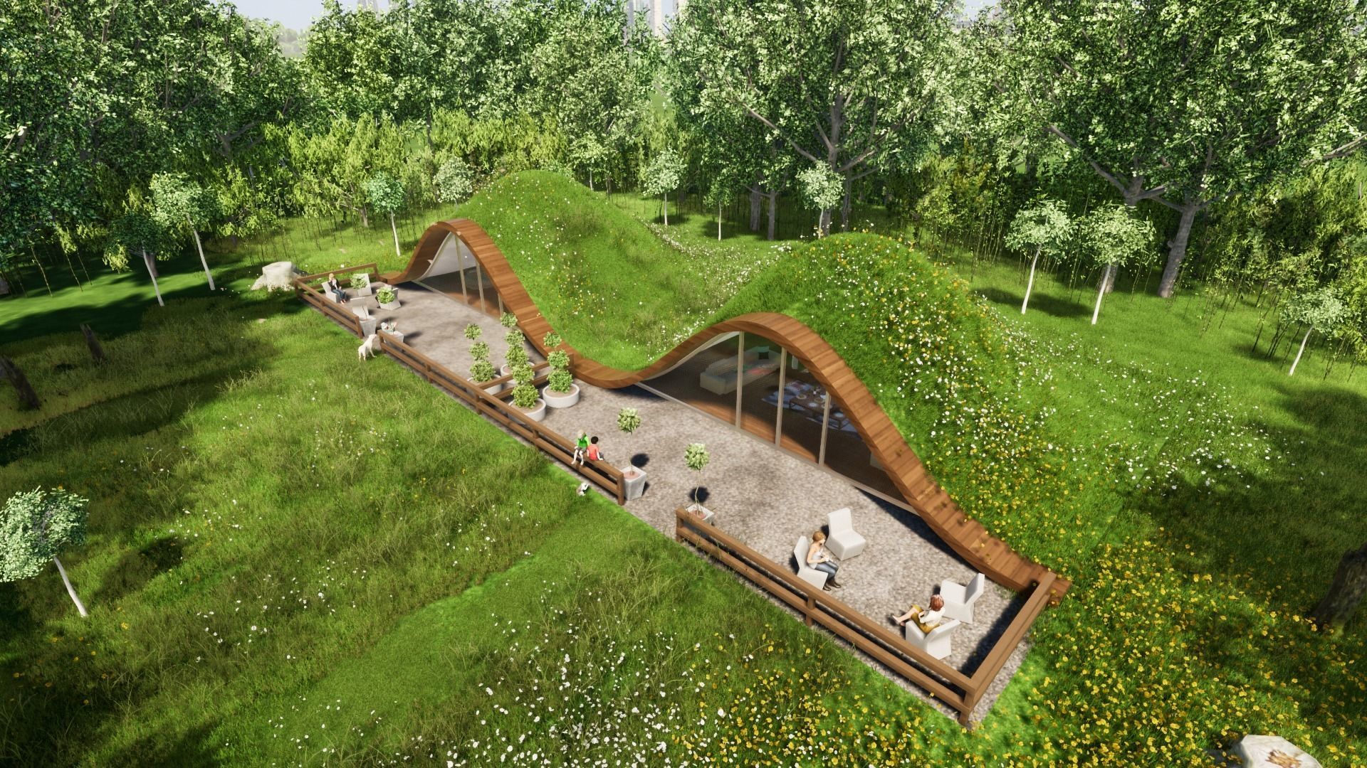 GRASSY HOME Low-poly 3D model_7