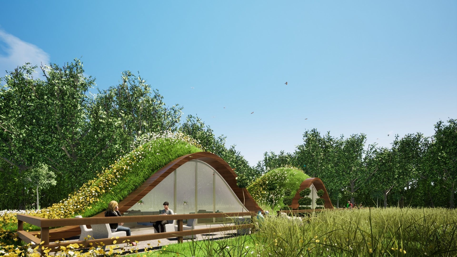 GRASSY HOME Low-poly 3D model_3