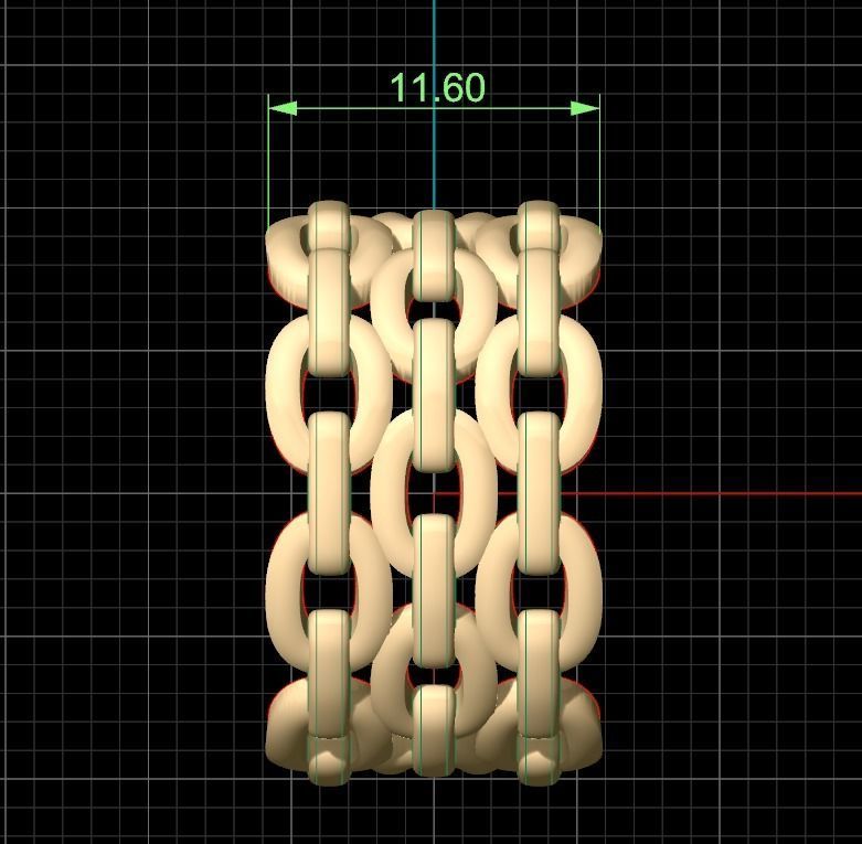 Chain Ring 06 in Us Size 3D print model_8