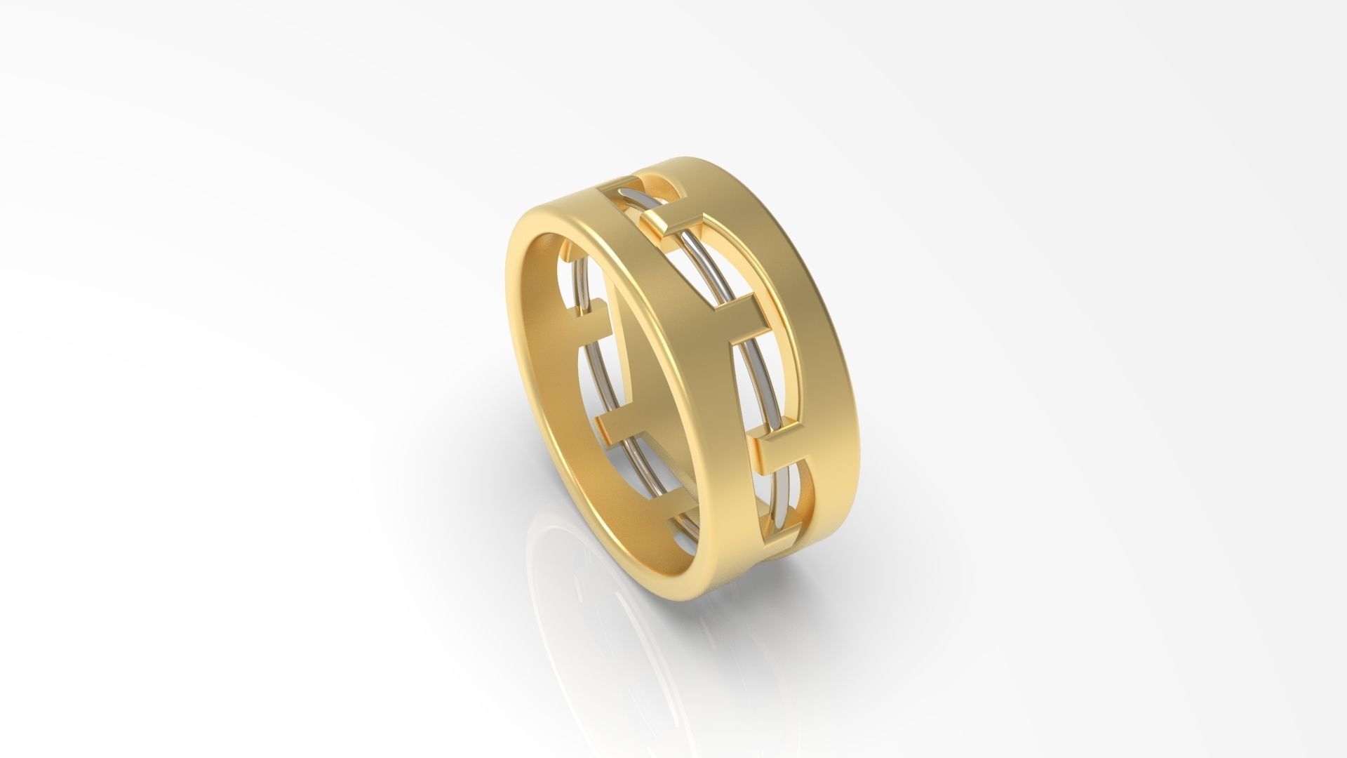 Band Ring 03 in Eu Size 3D print model_1