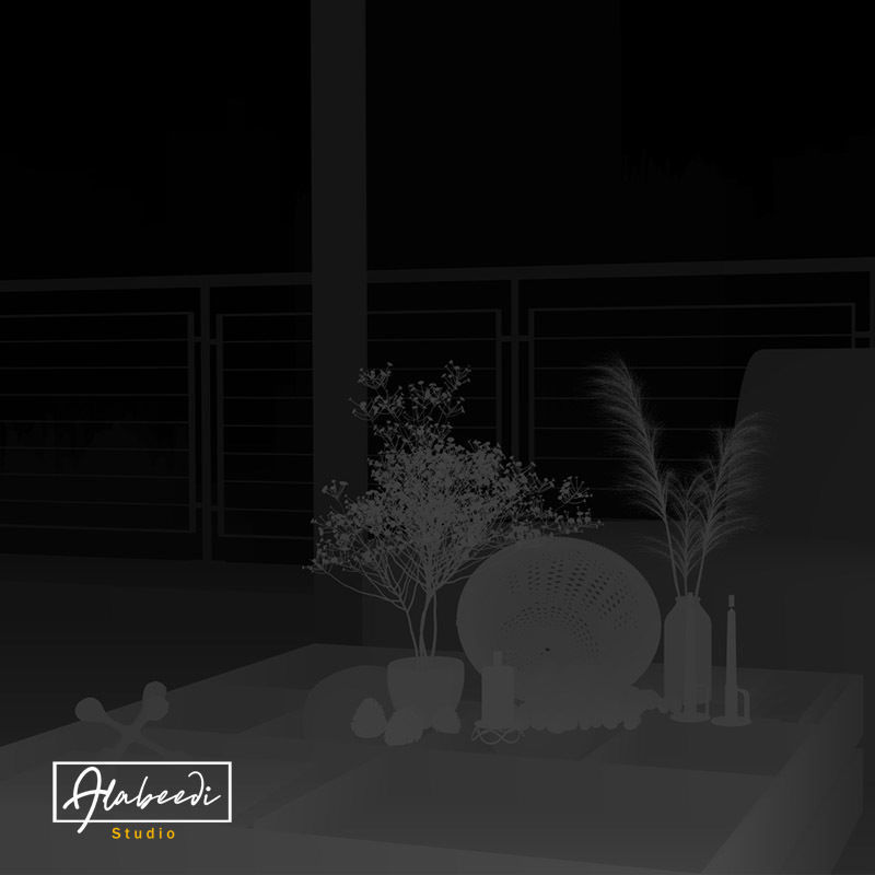 Dried Pampas grass gray  3D model_7