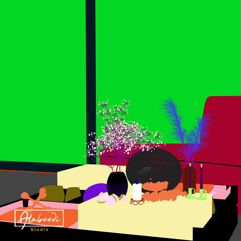 Dried Pampas grass gray  3D model_9