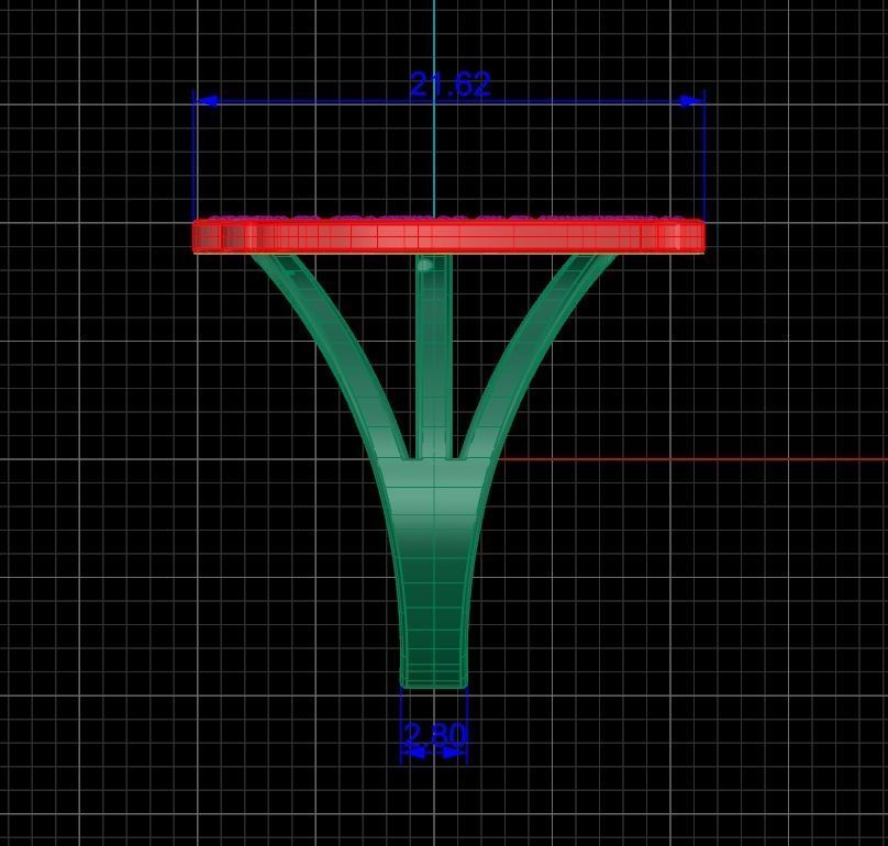 A Ring initial gold with diamonds 3D print model_11