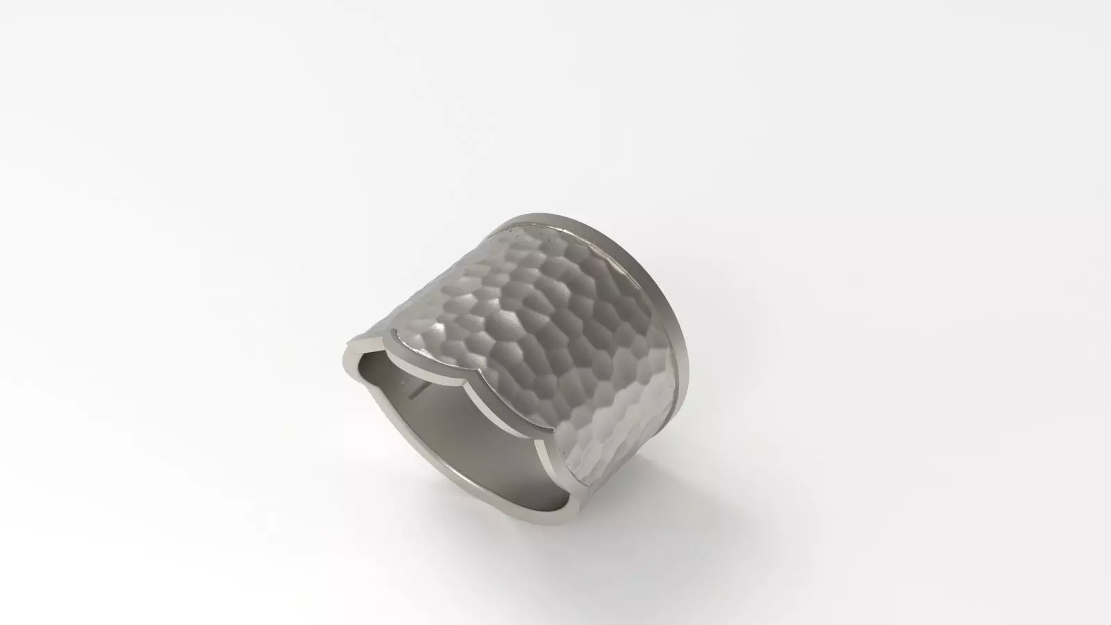Hammered Ring 02 3D print model_0