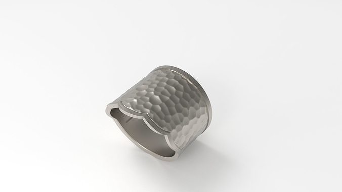 Hammered Ring 02 3D print model