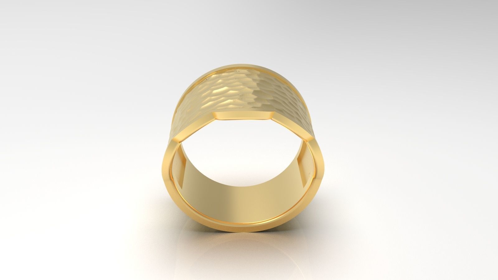 Hammered Ring 02 3D print model_5