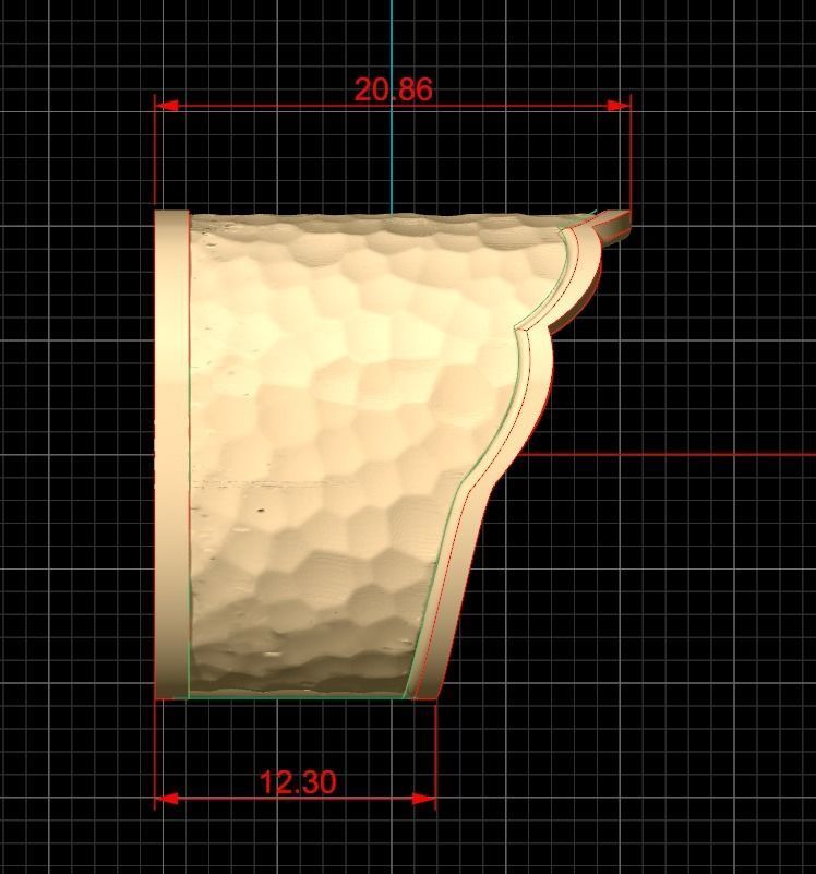 Hammered Ring 02 3D print model_9