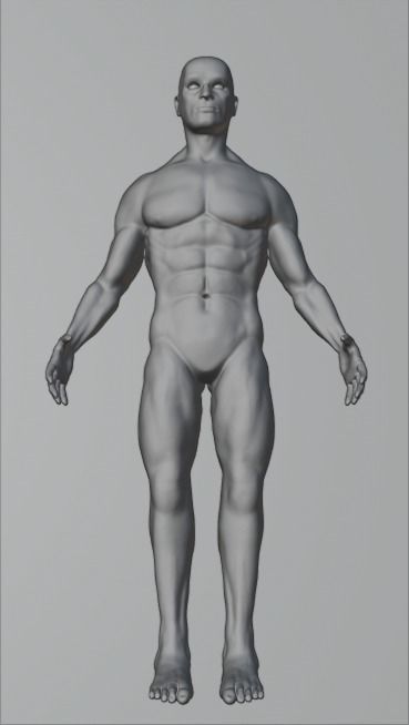 Full Human Body with armature 3D model_5
