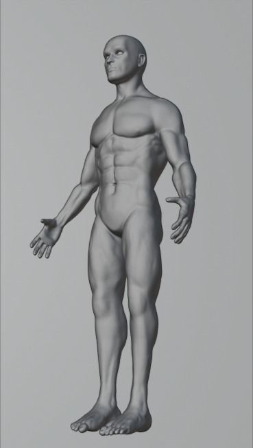 Full Human Body with armature 3D model_11
