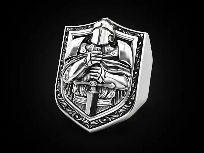 Knight Ring 3D print model
