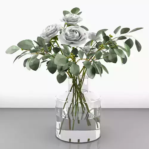 rose and eucalyptus bouquet 