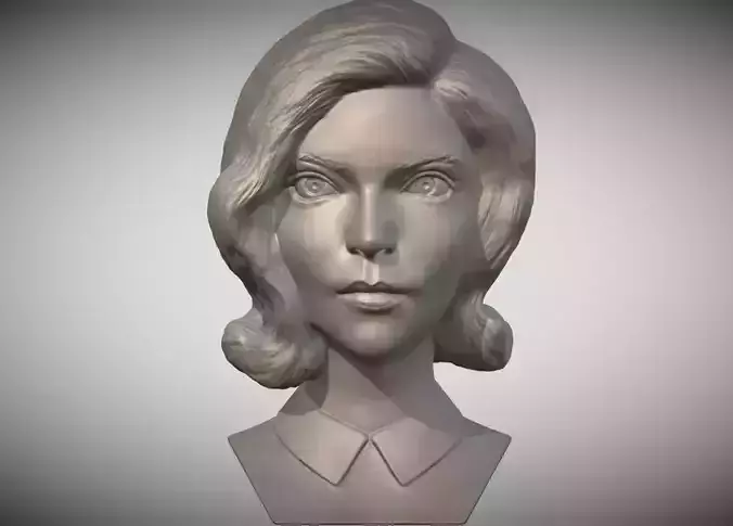 Beth Harmon from Queens Gambit bust 3D printing ready stl obj 3D print model