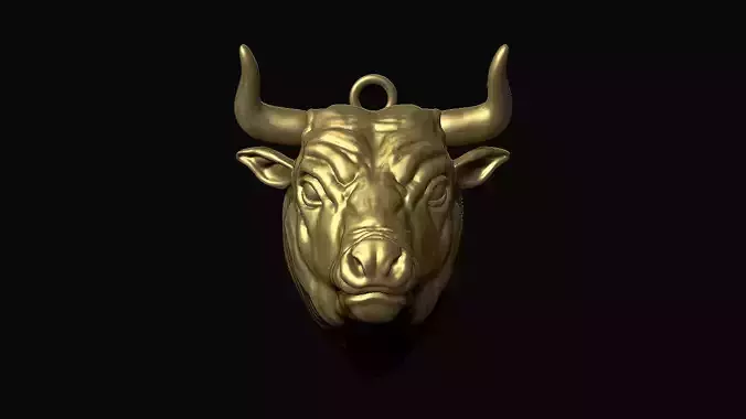 Bull Head Pendant  3D print model