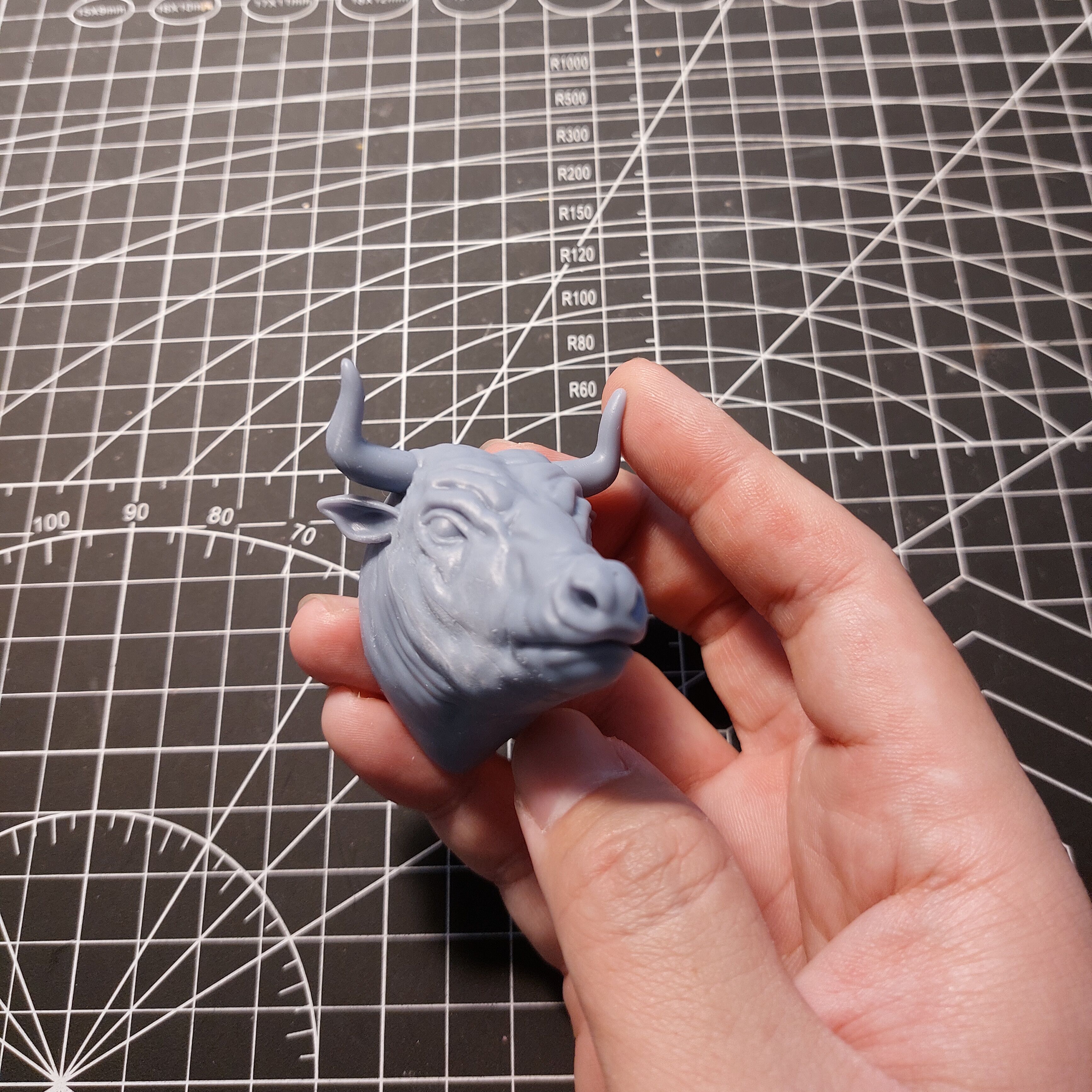 Bull Head Pendant 3D print model_10