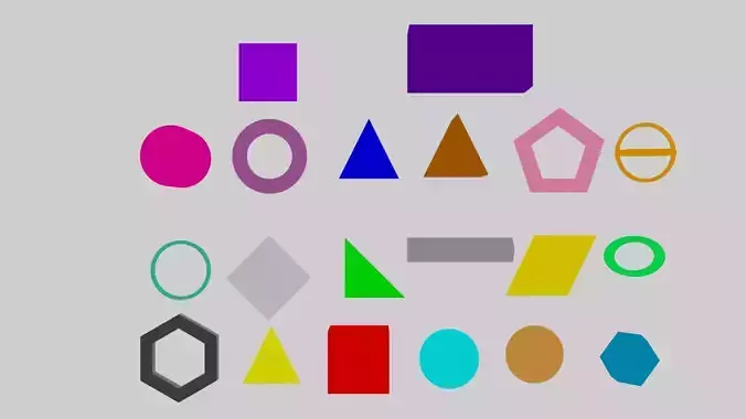geometric shapes Low-poly 3D model
