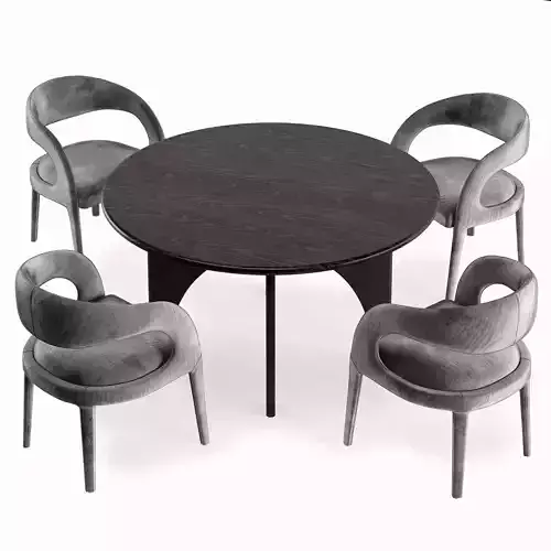 Baleno TImber Table and Pierre Chair