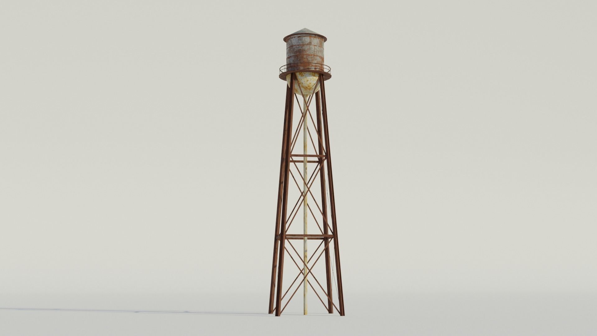 Water Tower - Low poly PBR Low-poly 3D model_2