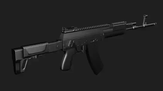 AK 12 Rifle Low-poly 3D model Free low-poly 3D model