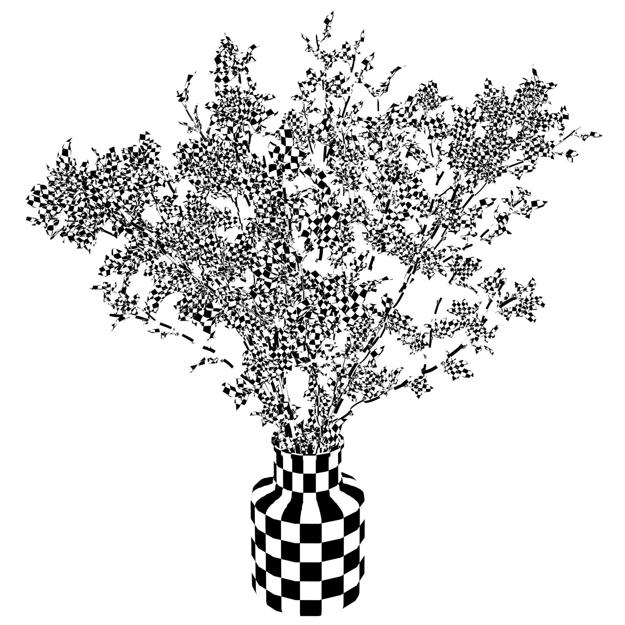 Branches in a vase 013 3D model_8