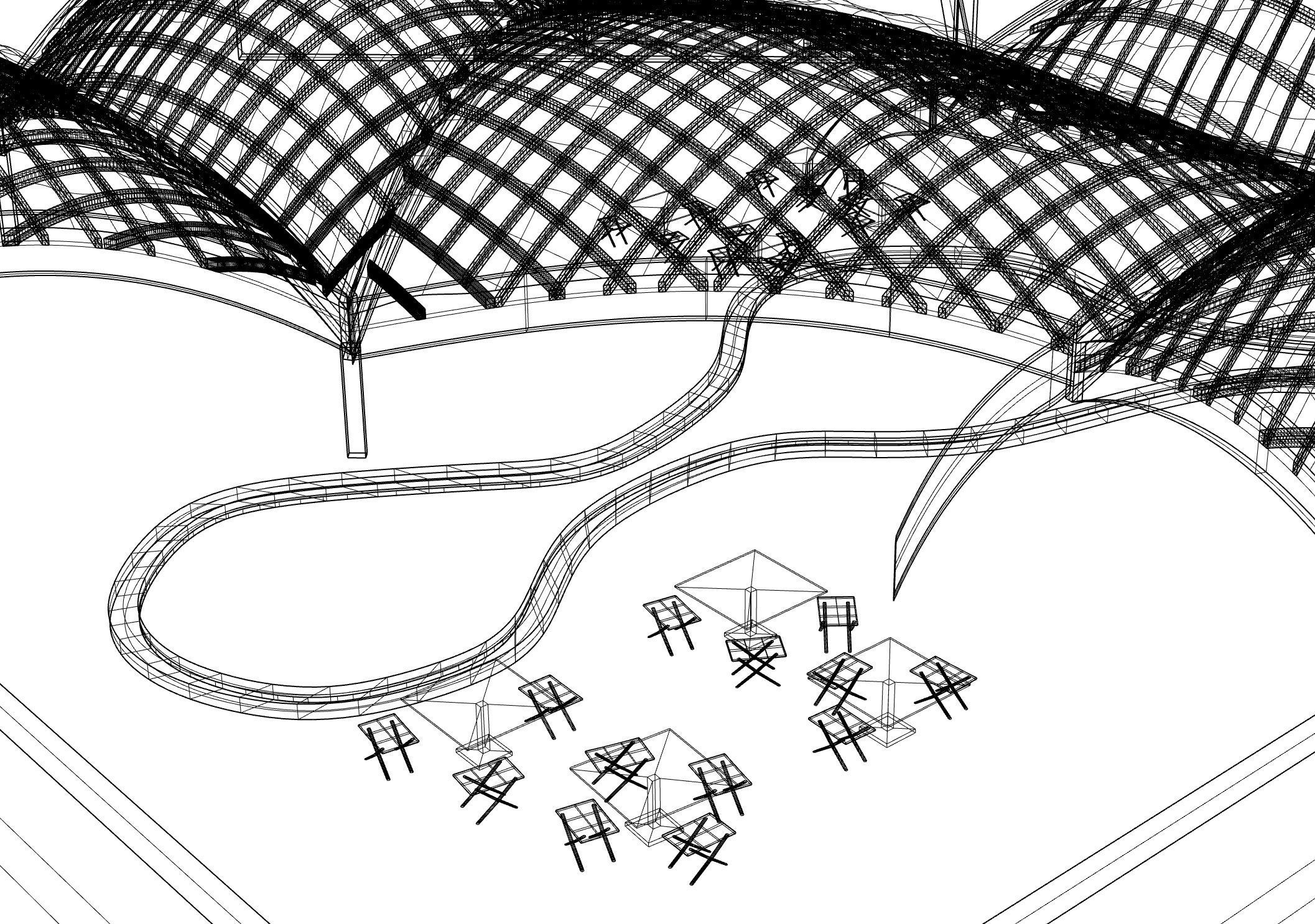 BEATFUSE OBRA Architects Pavilion New York Moma PS1 Low-poly 3D model_21