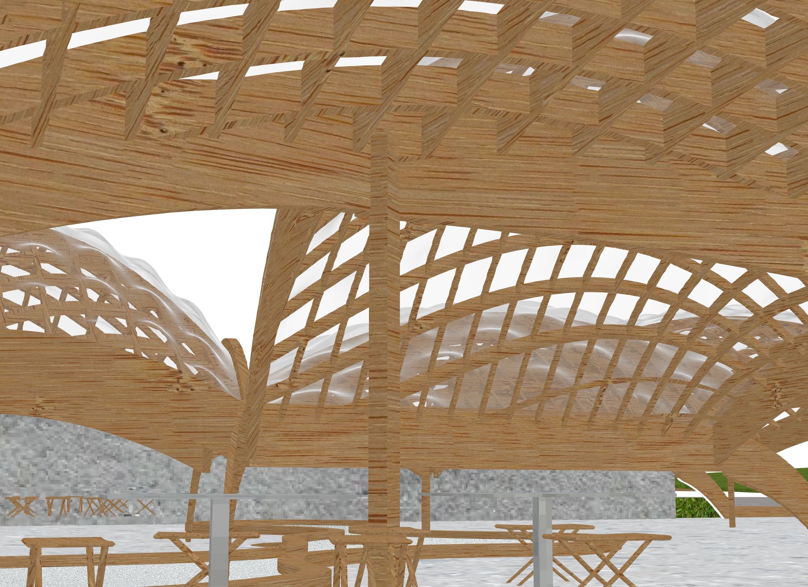 BEATFUSE OBRA Architects Pavilion New York Moma PS1 Low-poly 3D model_6