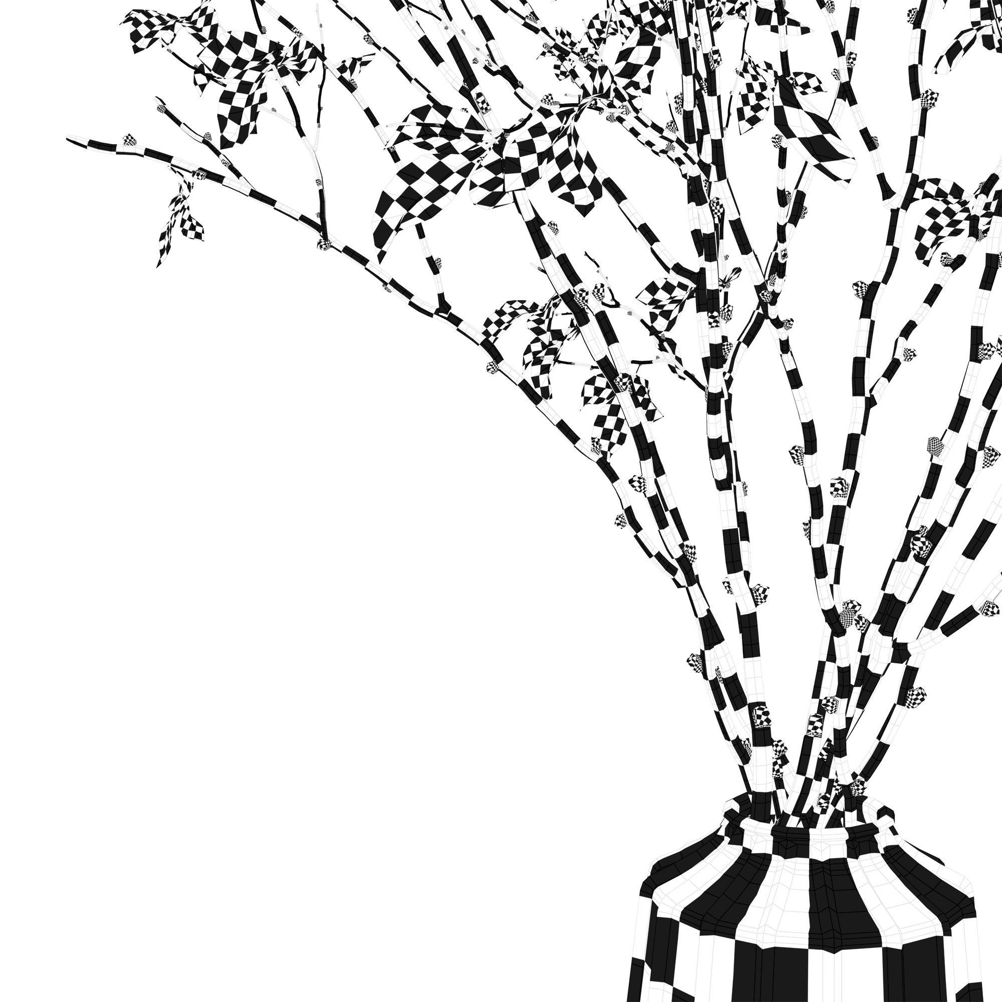 Branches in a vase 014 3D model_10