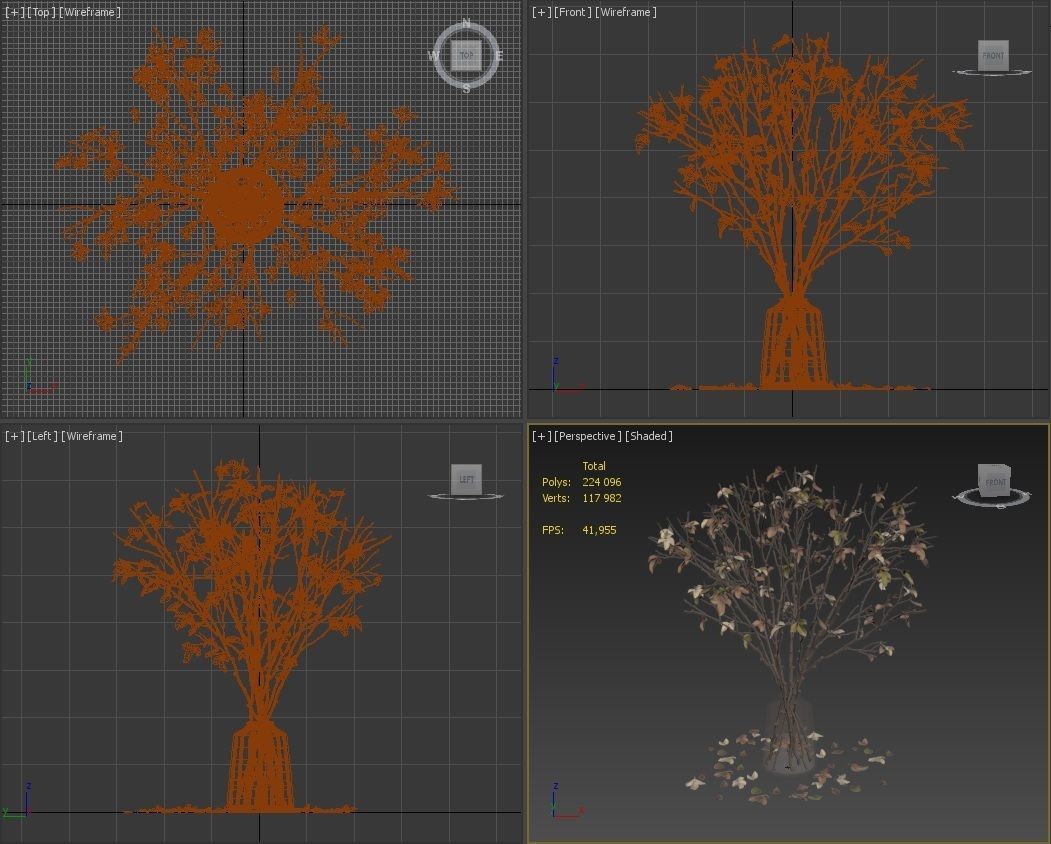 Branches in a vase 014 3D model_11