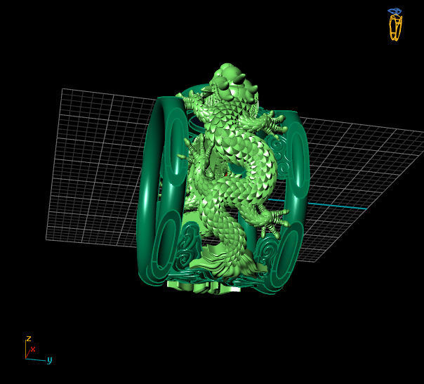 Dragon RINGS 3D print model_3