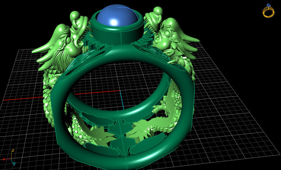 Dragon RINGS 3D print model_1