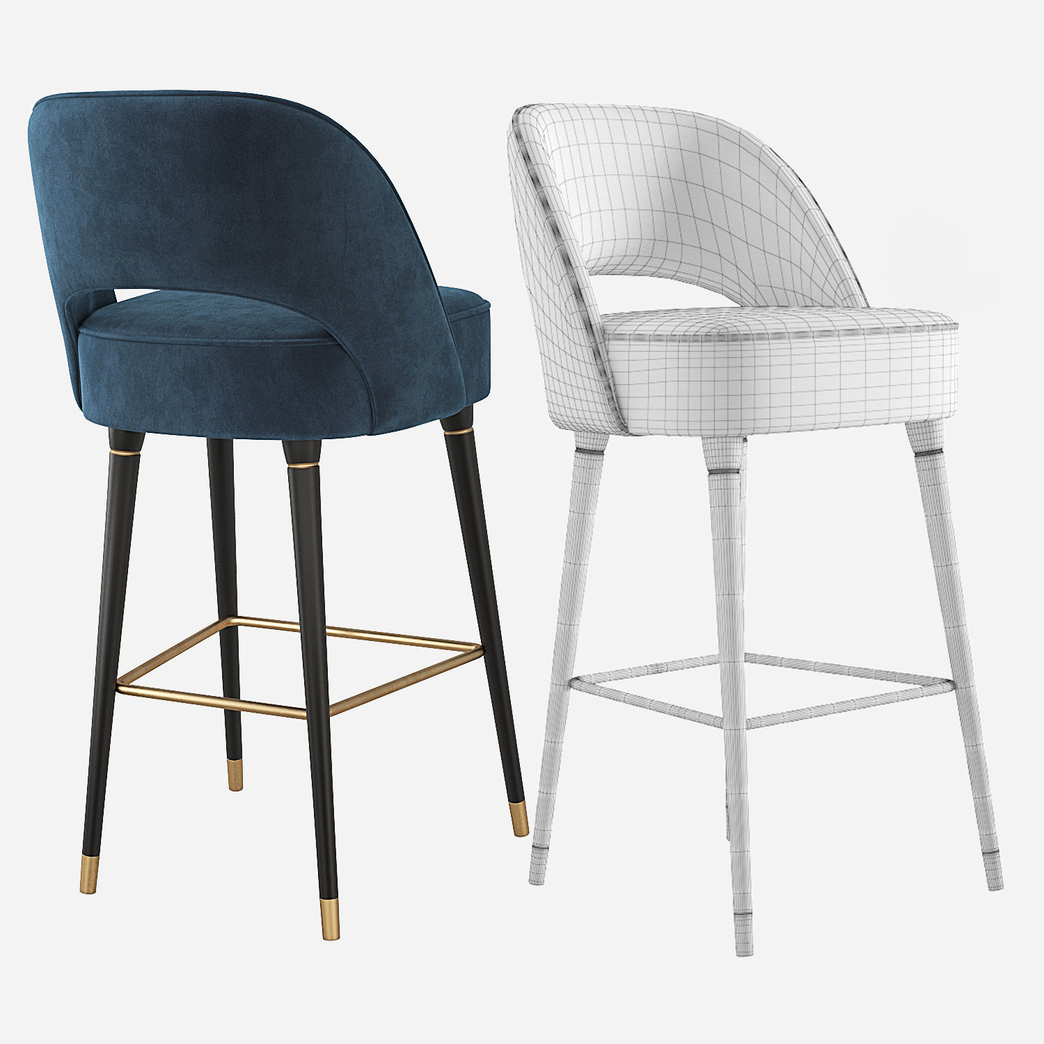 Collins Bar Chair Essential Home 3D model_4