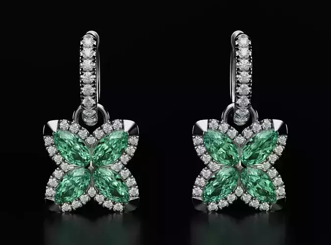 Designer Butterfly Earrings with Awnings 579