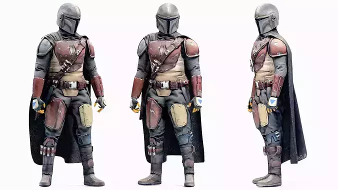 Mandalorian Toy Low-poly 3D model