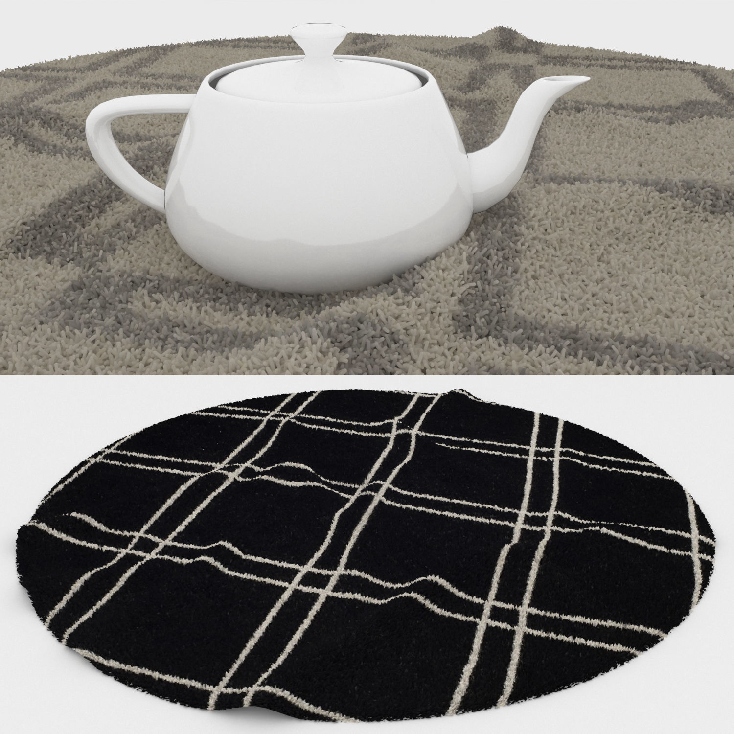 Round Rug Set 73 3D model_2