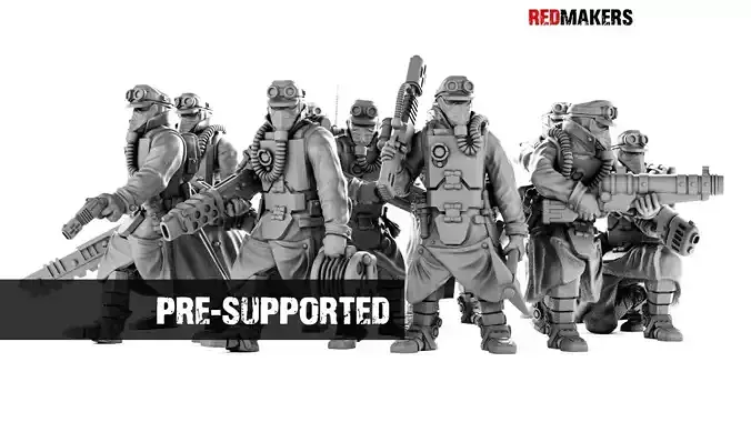 Death Squad Engineers of the Imperial Force 3D print model