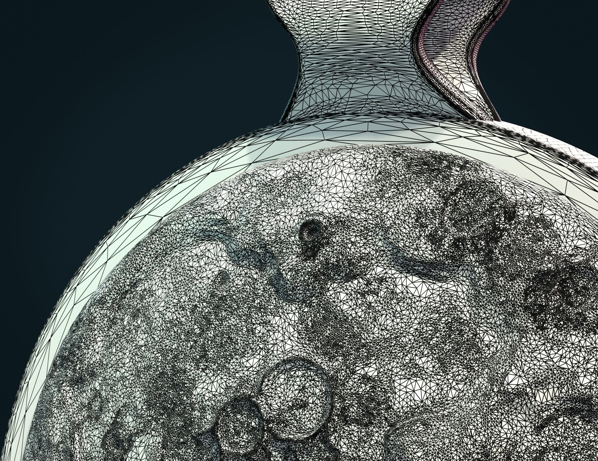 Moon Bas-Relief Pendant 3D print model_15