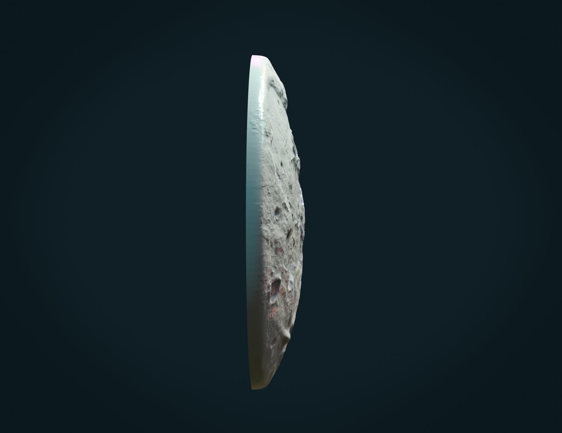 Moon Bas-Relief Pendant 3D print model_8