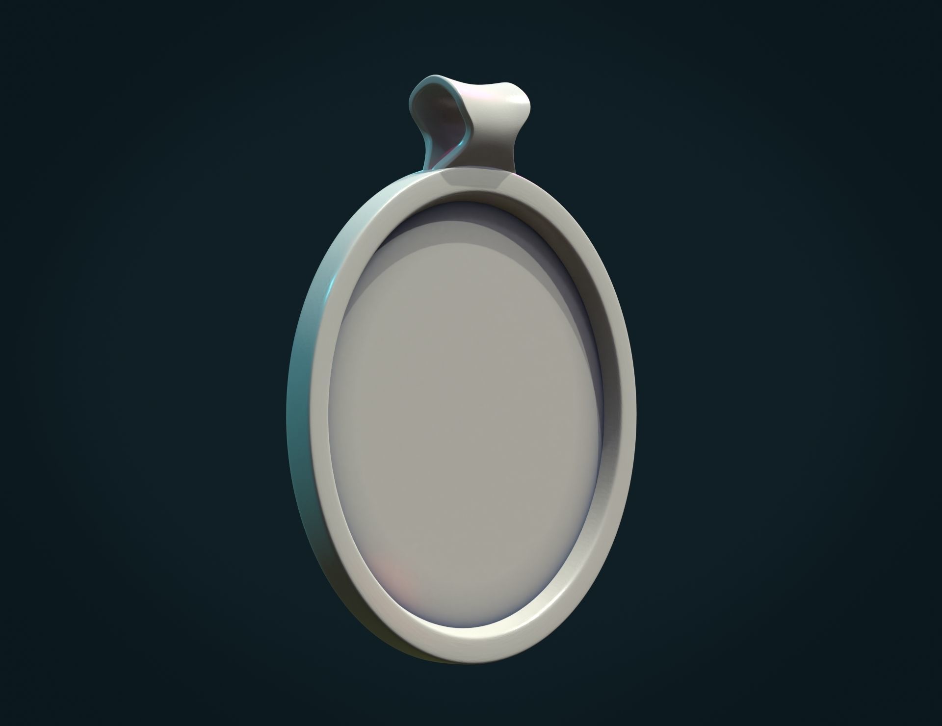 Moon Bas-Relief Pendant 3D print model_9