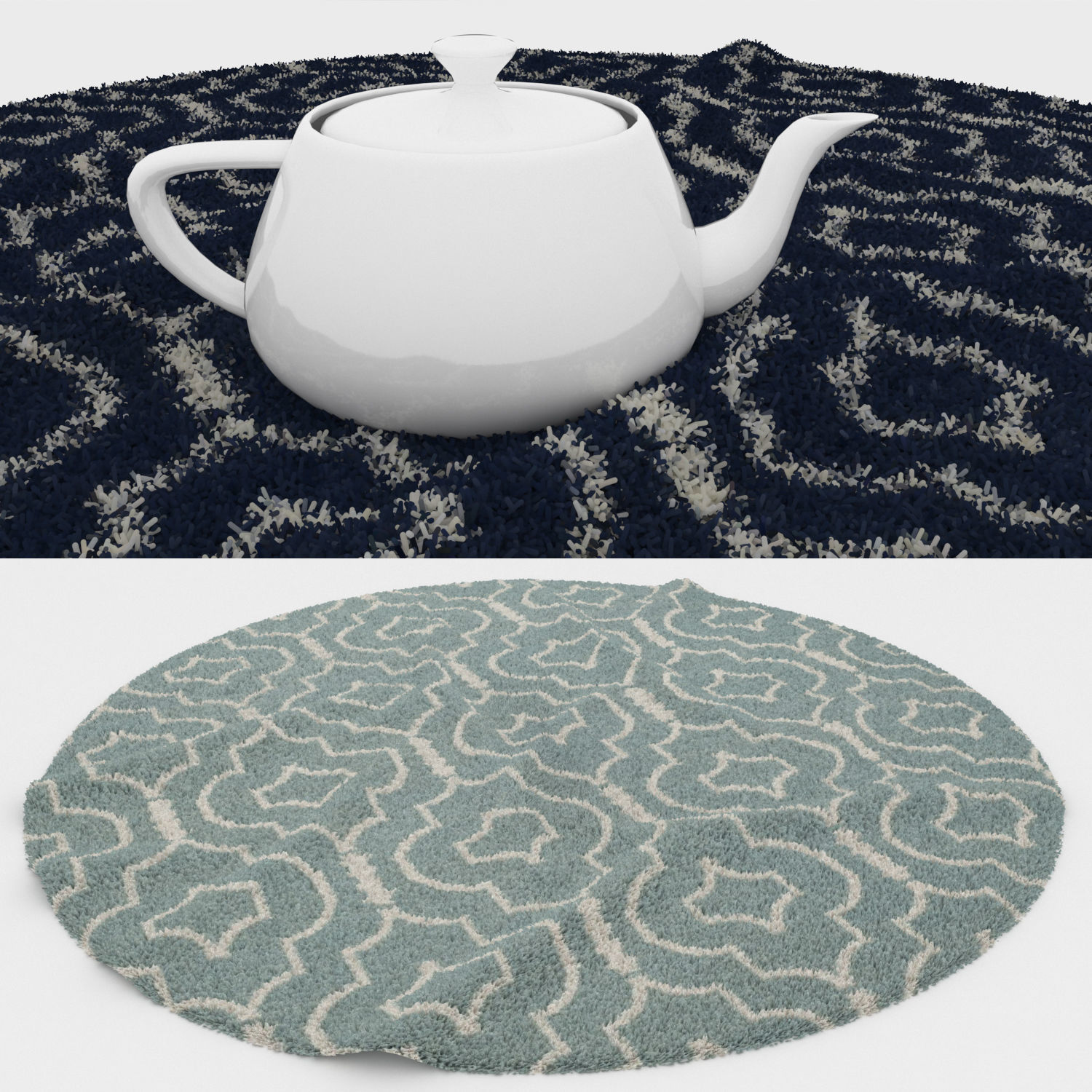 Round Rug Set 72 3D model_2