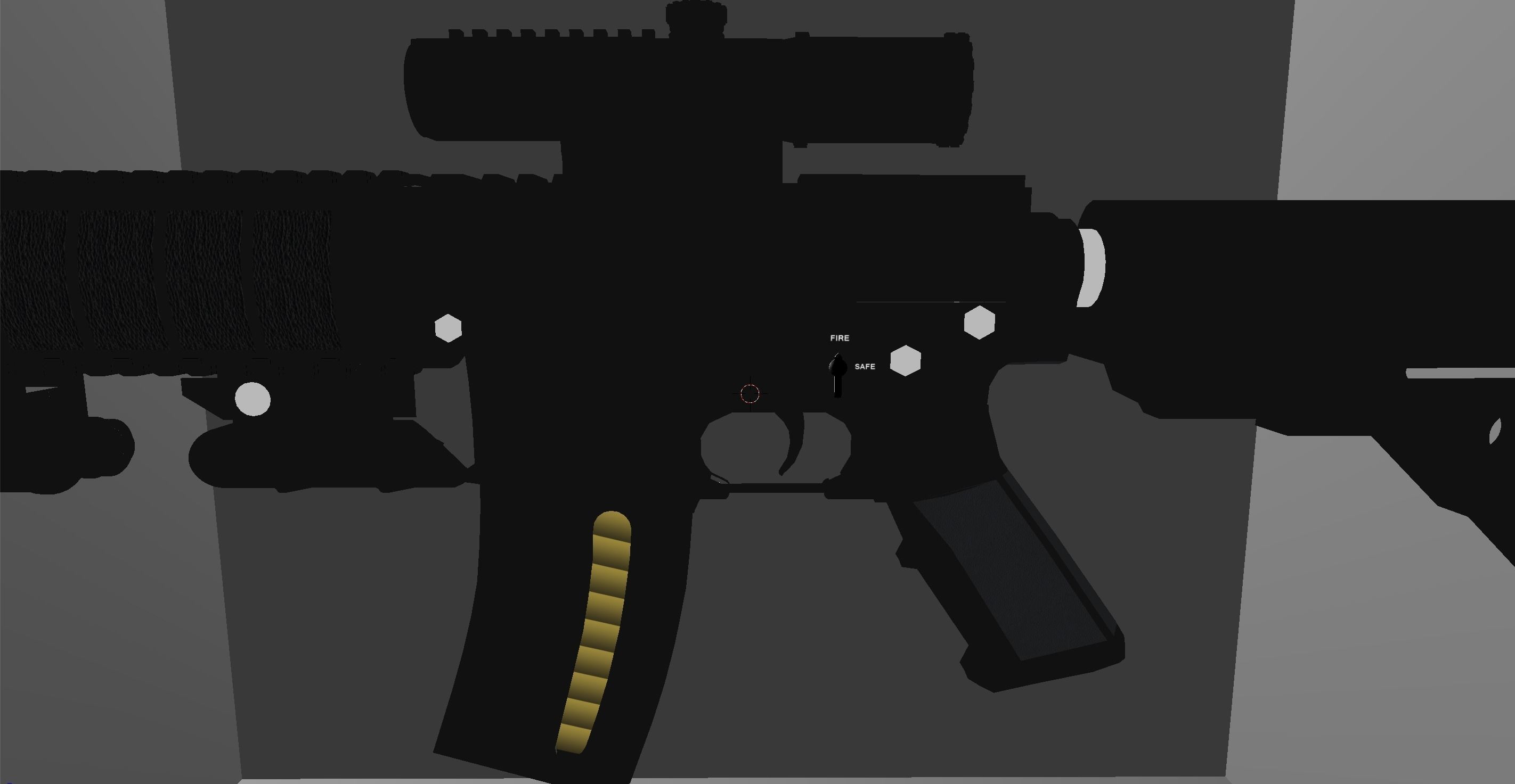 Lewis Machine and Tool LMT Defender Carbine Low-poly 3D model_4