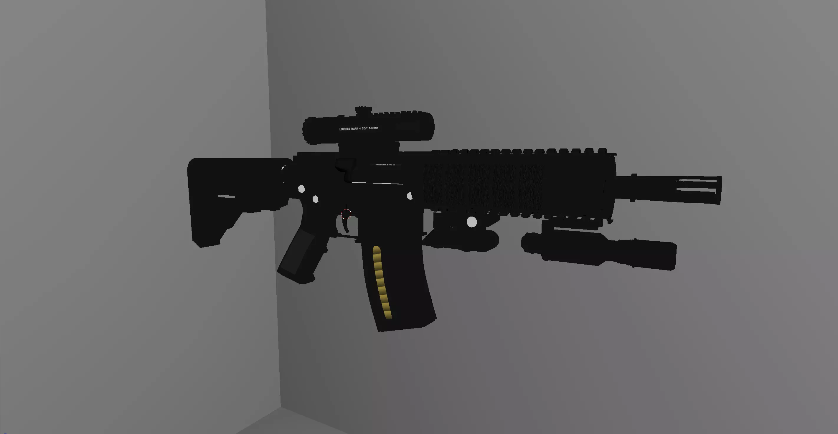 Lewis Machine and Tool LMT Defender Carbine Low-poly 3D model_0