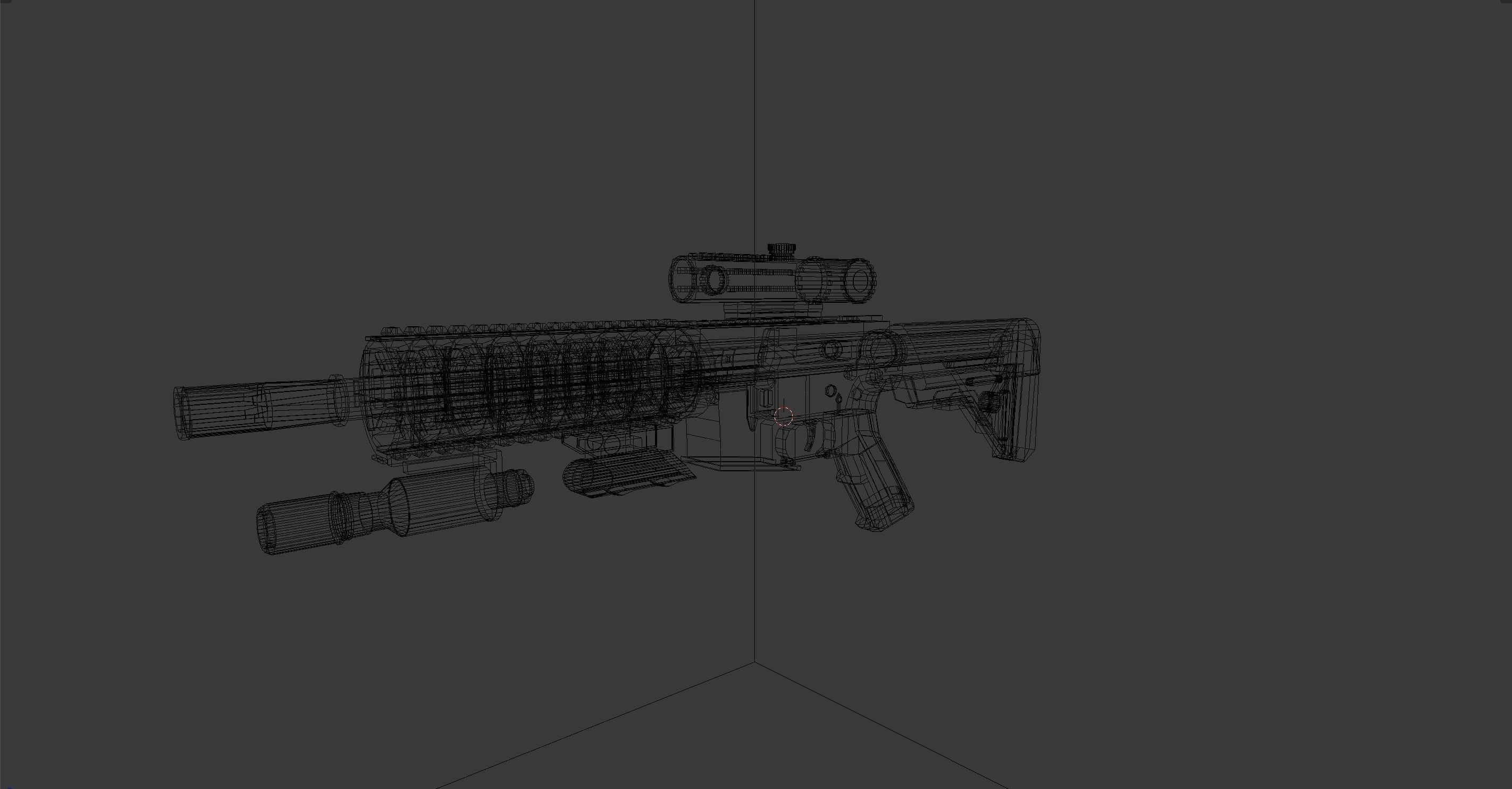Lewis Machine and Tool LMT Defender Carbine Low-poly 3D model_9